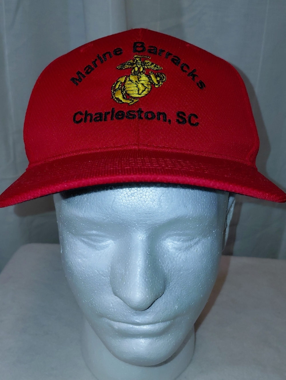 OC Sports Marine Barracks Charleston SC Red Embroidered Baseball Cap